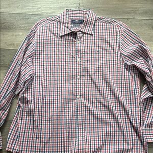 Vineyard Vines Red and Blue Performance Plaid Men's Shirt